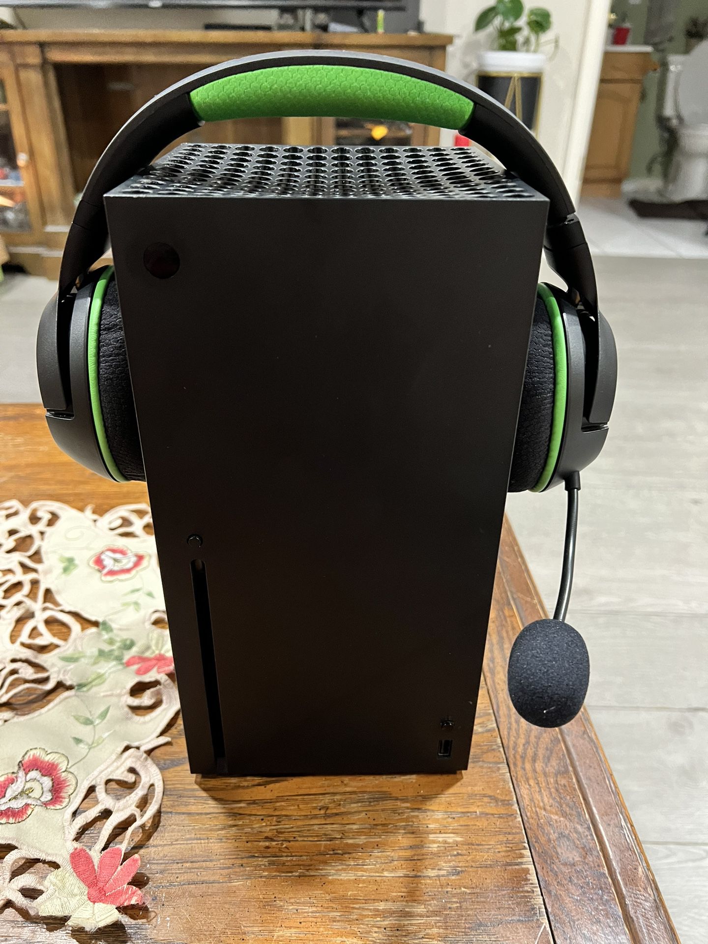 Xbox Series X With Headphones And Controller