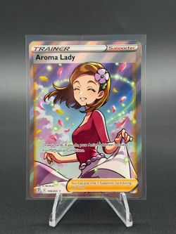 Pokemon Aroma Lady Full Art Trainer 199/203 Evolving Skies NM