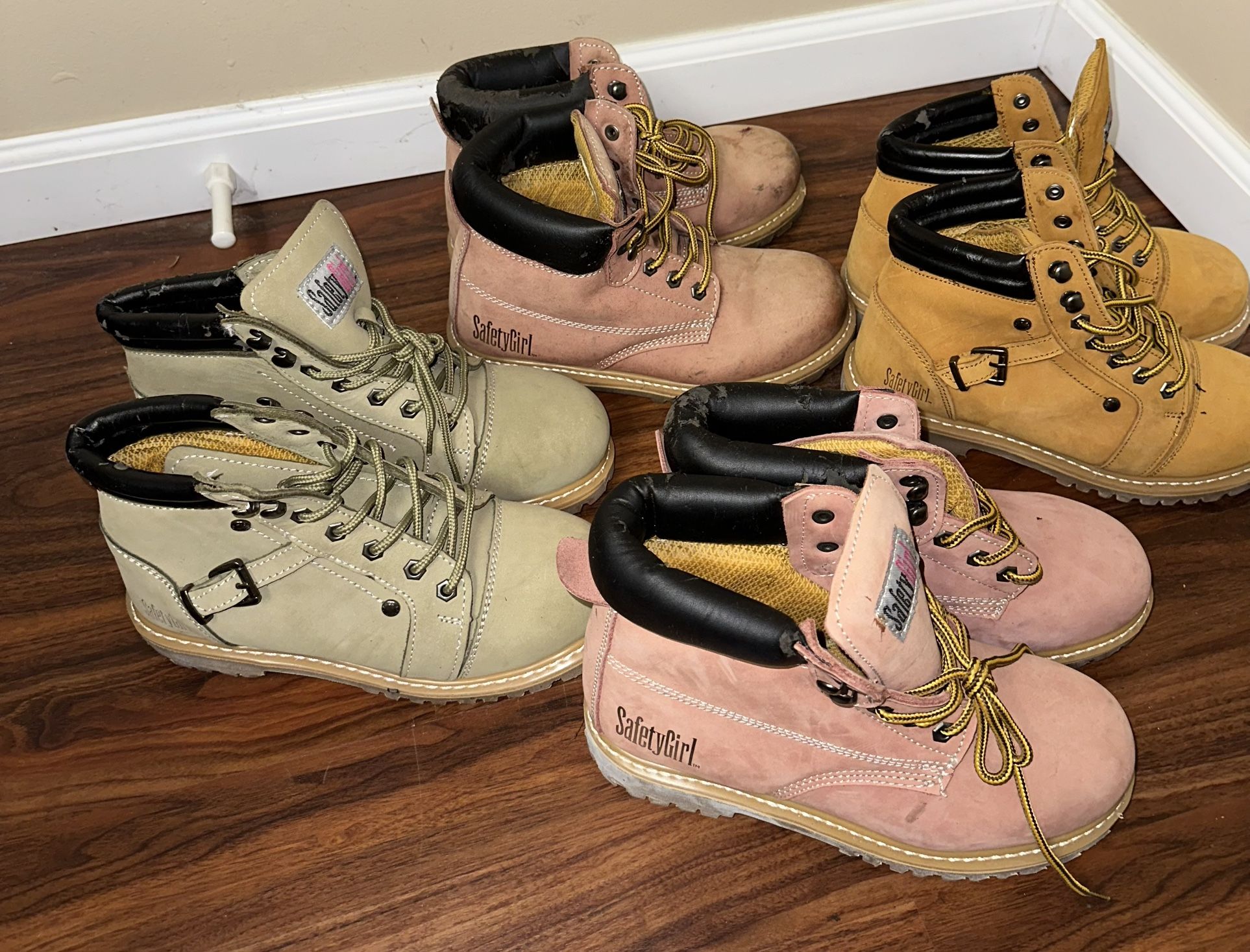Women’s Safety Girl Work Boots Size 8M