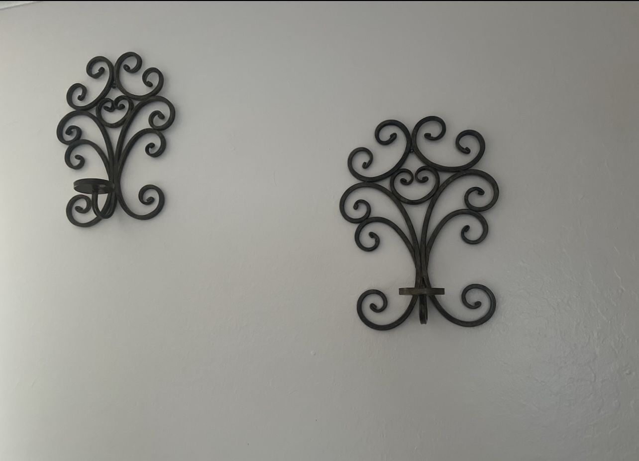 Iron Tea light Candle Holders Wall Decor $20