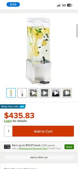 3-gallon square acrylic beverage