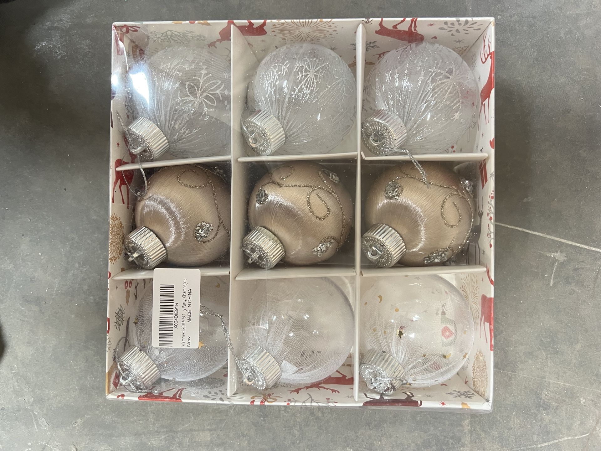 Christmas balls ornaments set