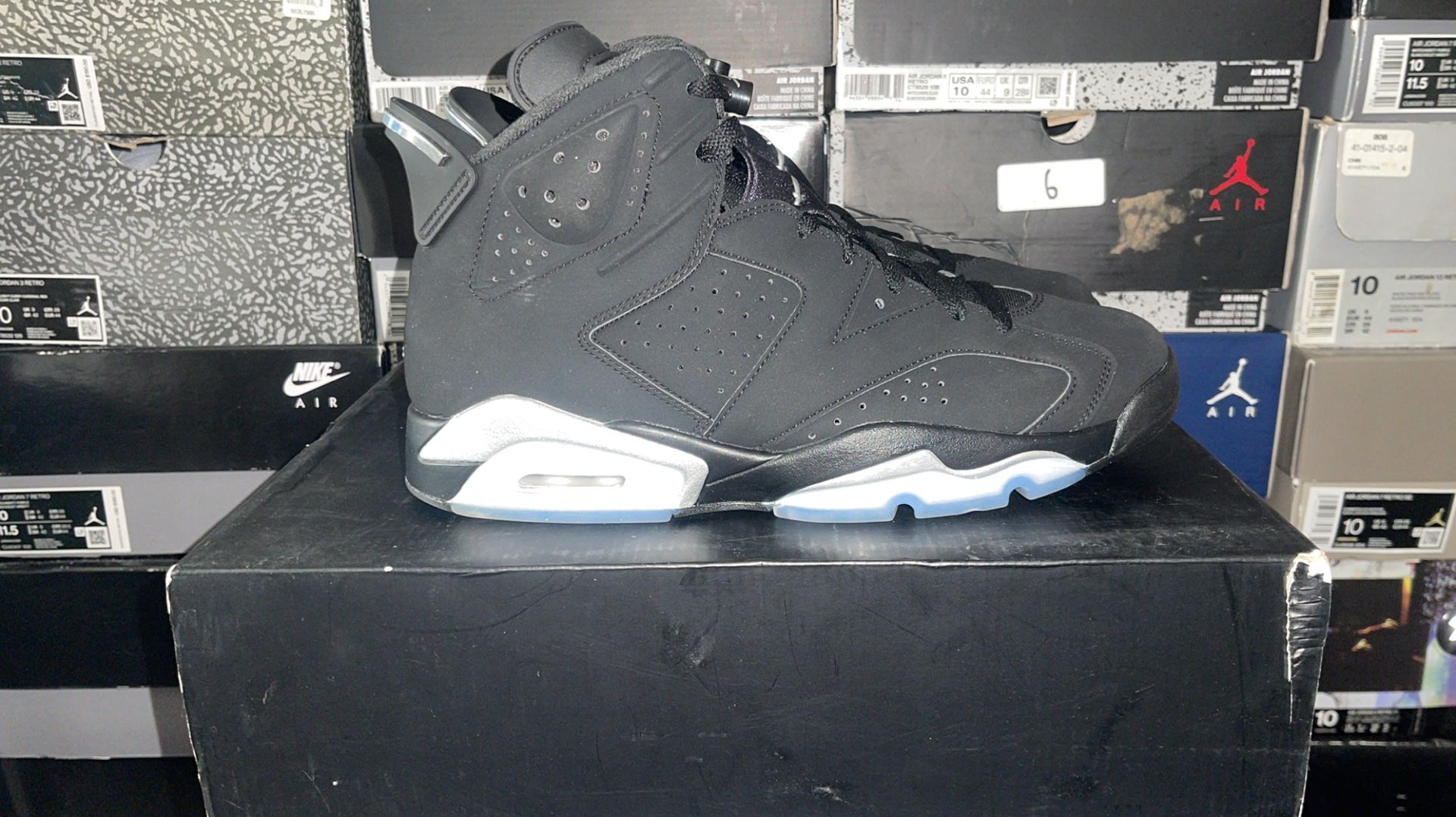 Size 10 Pads Jordan 6 Chrome High