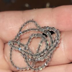50pcs. Natural 2.5mm Labradorite Crystal Pre Drilled FACETED BEADS