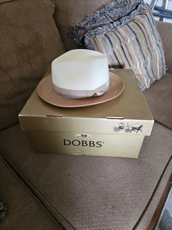 Mens Stetson Straw Fedora Size 7 1/4