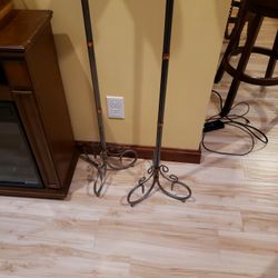 Set Of Three Tall Candle Holders