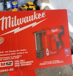 M12 12-Volt 23-Gauge Lithium-Ion Cordless Pin Nailer (Tool-Only)