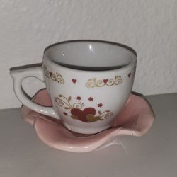 Mini tea cup and saucer decor