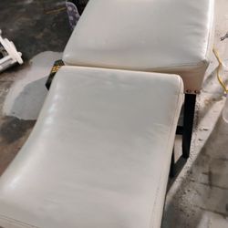 White Leather Stools