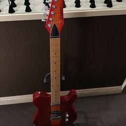 CARVIN TL60 RED SUNBURST ELECTRIC GUITAR IN CASE W/ BROWN TWEED CASE