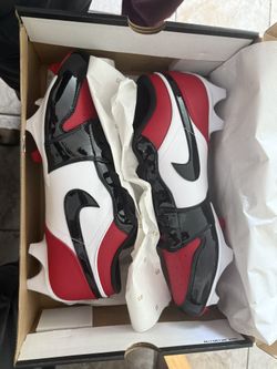 Jordan 1 Low TD Cleats Red/Black-White Size 15 US