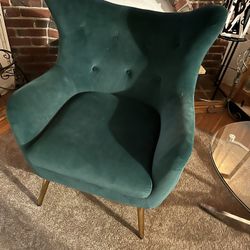 Eusebio Tufted Velvet Accent Chair Wingback Living Room