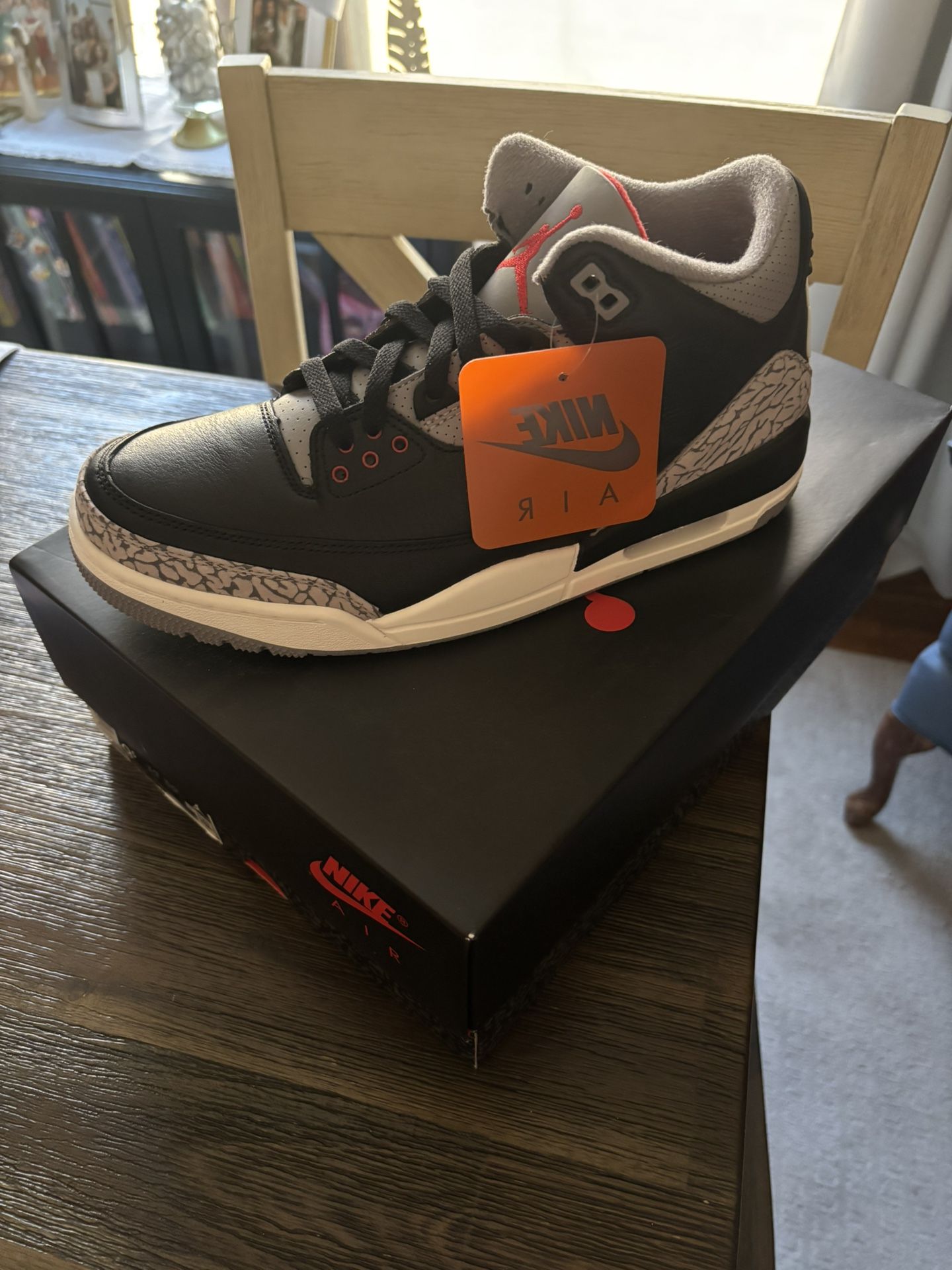 Jordan Black Cement 3 New In Box Size 9.5