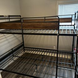 Industrial Style Sturdy Like New Full Over Queen Bunkbed