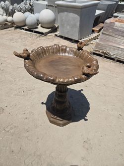 CEMENT CONCRETE BIRDBATH $200 EACH (26" WIDE X 33"TALL)