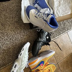 4 Pair Of Gym Shoes All Size 12. Nike, Jordan, And 1