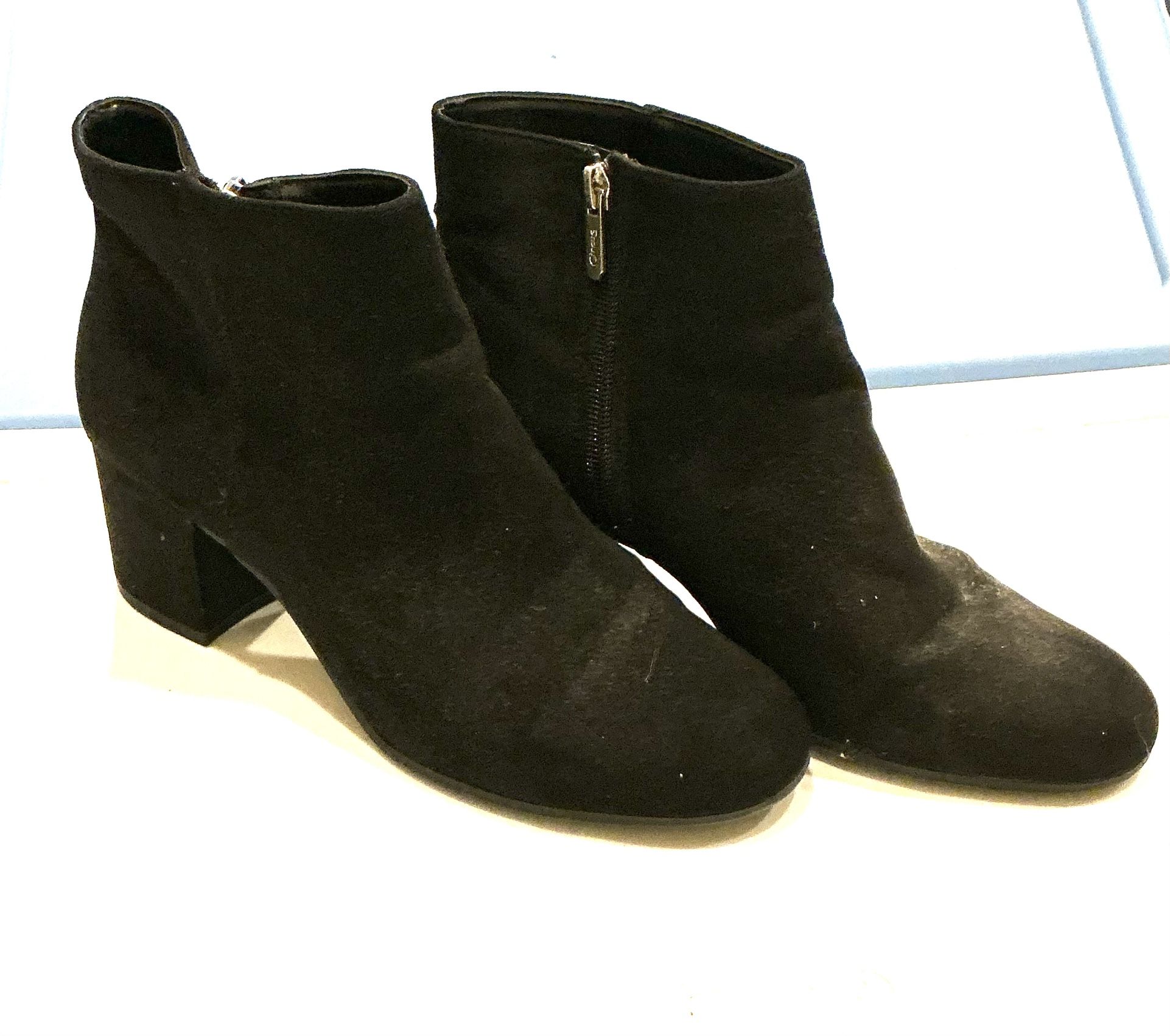 Circus Black Suede Like Boots Sz 9