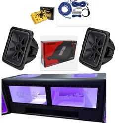 NEW POWERFUL BASS PACKAGE INSTALLED  BIG PORTED BOX CUSTOM KICKER SUBWOOFERS AMP