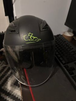 Matte Black Open Face Motorcycle Helmet
