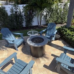 Adirondack Chais and Fire Pit