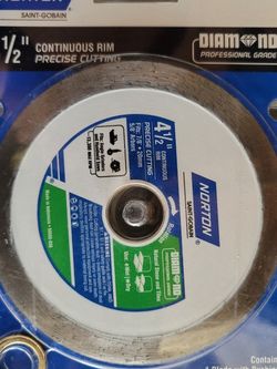 Norton Diamond Cutting Wheels 4 1/2 In