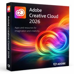 Adobe Creative Cloud 2026, 1 Year Original license, All 40 Apps