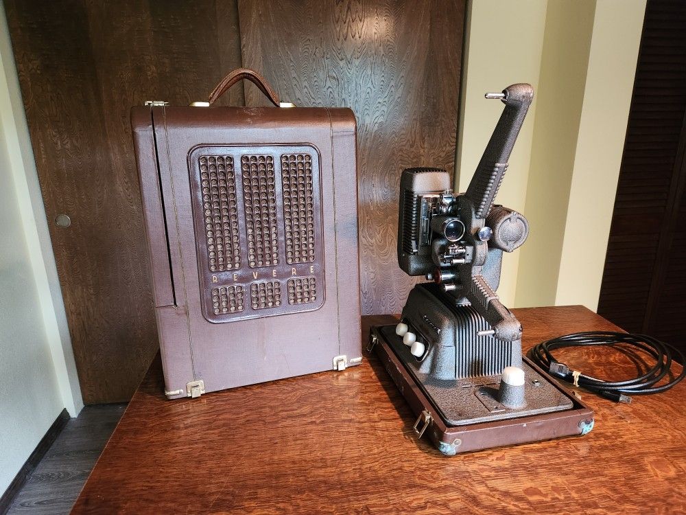 Revere 16 Sound Projector for 16mm Movie Film Projector with Case and Screen