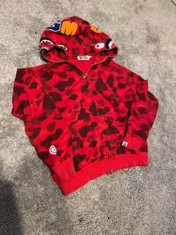 BAPE Shark Full-Zip Hoodie Red Camo