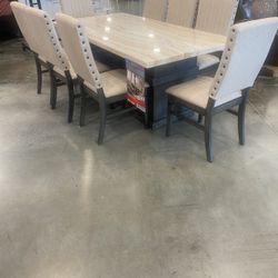 Seven piece dining room set