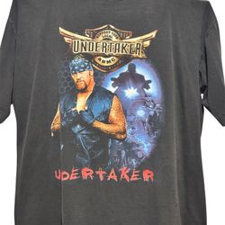 Vintage U.S. T's 707 The Undertaker WWF Wrestling Shirt Size XL. Dual Sided Graphics. American Badass Motorcycle Club. 100% cotton. 24.5” pit to pit &