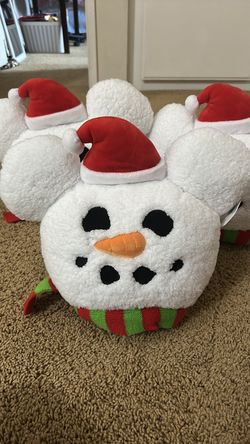 Disneyland Snowman Decorative Christmas Pillows 3 Available