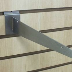 12'' Slatwall Shelf Bracket- Satin Chrome