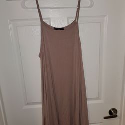Soft Tan Vibe Brand Flowy Summer Dress (Size XL)