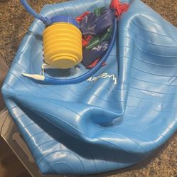 NEW Blue Apex Yoga Ball With Pump And Stretch Ropes 