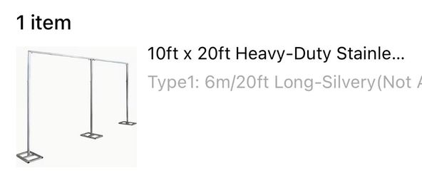 10x20 backdrop holder