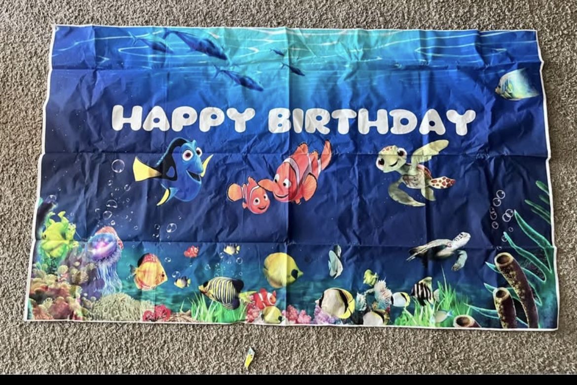 Finding Nemo birthday banner