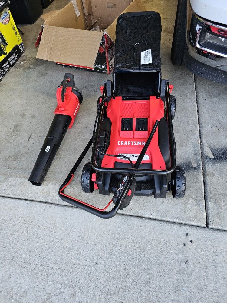 Craftsman Dual 20 Volt Lawnmower with Blower