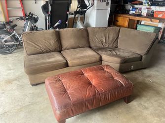 Partial sectional and ottoman