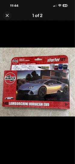Airfix Lamborghini Huracan EVO W/ Glue, Paints, Brushes 1:43 Model Kit A55007