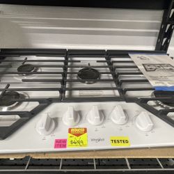  Whirlpool 36 Gas  Cooktop In White 
