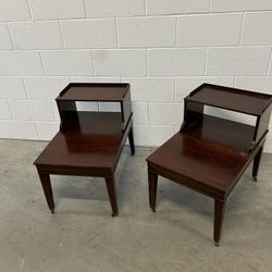 2 Mahogany Side Tables 