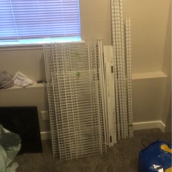 Wire Shelf’s And Tubes To Hang Stuff 