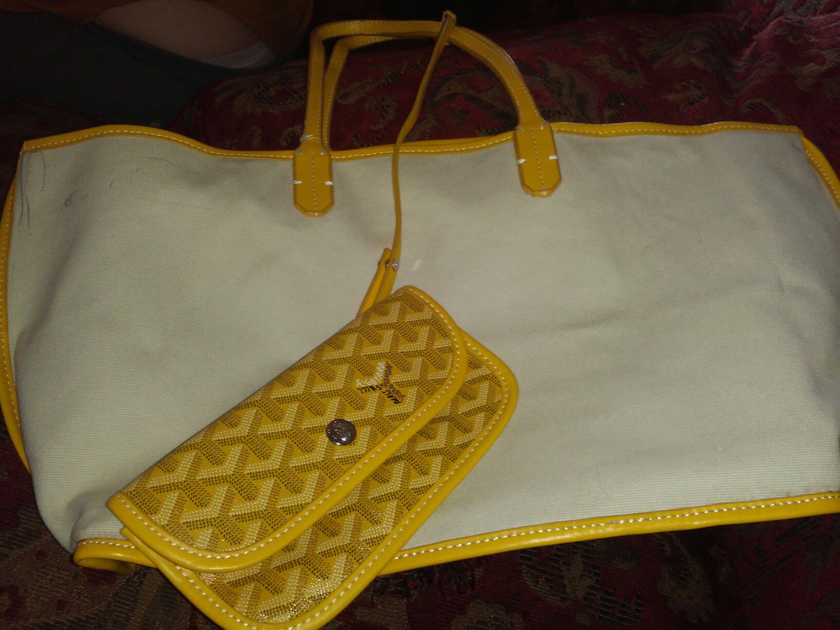 Saint pierre cloth small bag Goyard Yellow in Cloth - 31648615