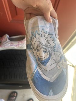 Hand painted Custom Made White Slip On Vans