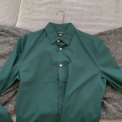H&M Button Up (M) (Green)
