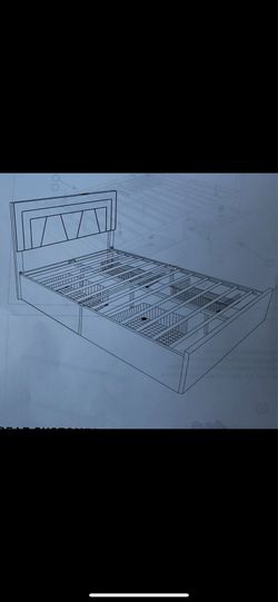 Full platform bed frame