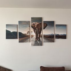 5 Piece Elephant Poster