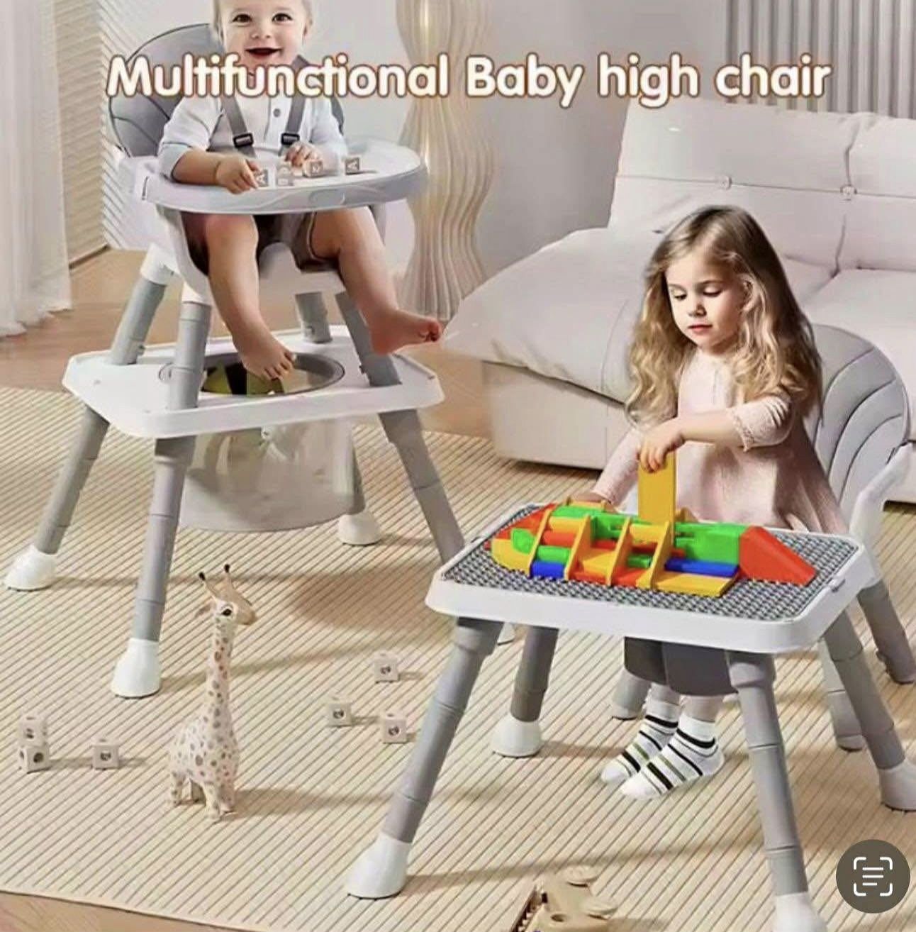 7 in 1 Baby High Chair Convertible Highchair for Babies Toddlers Booster Seats with Tray, High Chair