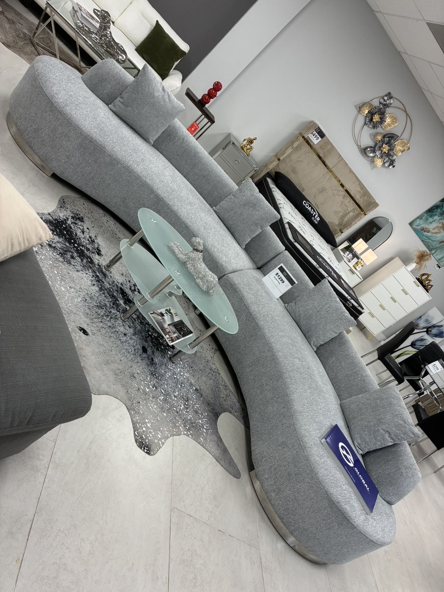 New Sectional Grey Or Beige