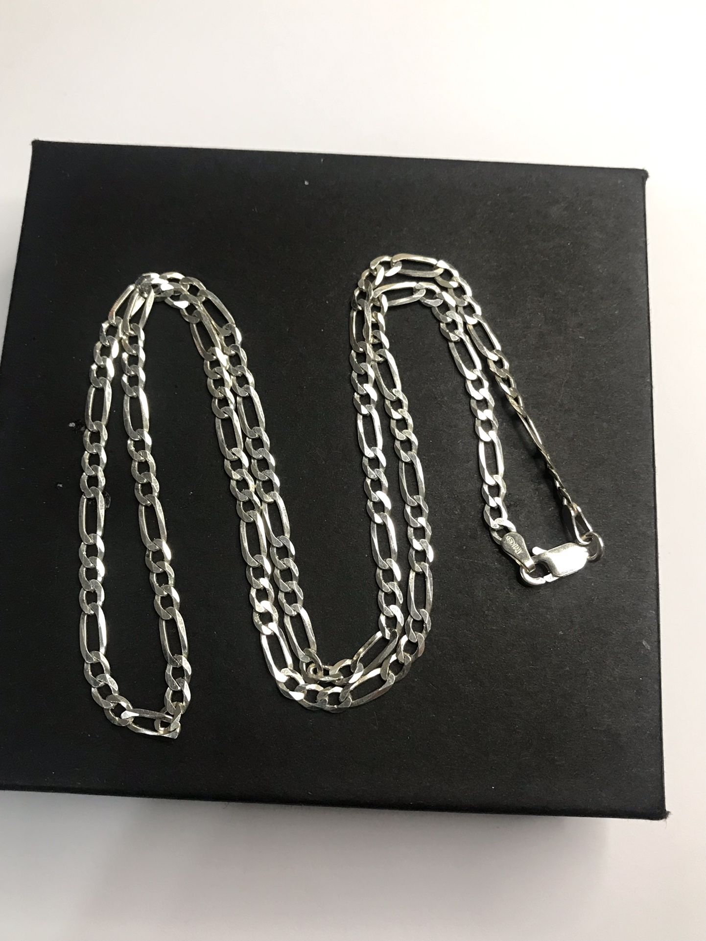 Brand new 925 Sterling Silver Figaro Chain men’s Necklace Size 20”